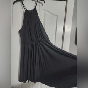 Lane Bryant Black Pleated Maxi Dress with •Fun•Full•Flowy Skirt• Size 22/24